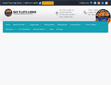 Tablet Screenshot of bayflatslodge.com